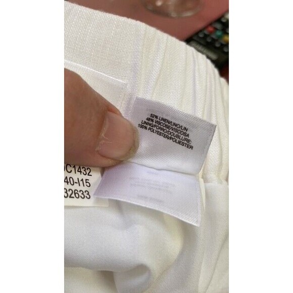 Nine West Women's Linen Blend Pants Size 8 Lined Wide-Leg Minimalistic Career - Picture 6 of 8